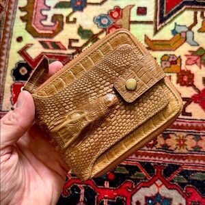 Vintage reptile leather wallet